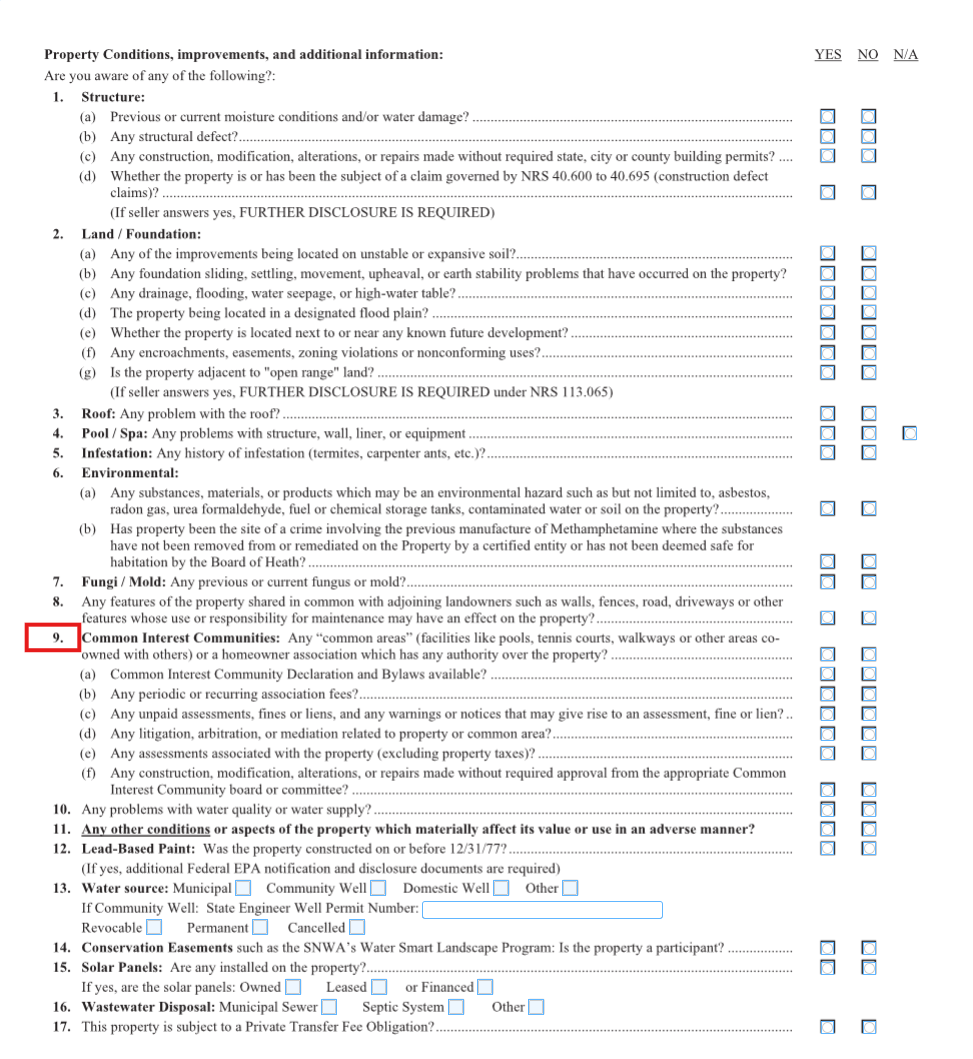 Listing Agreement - HOA Section
