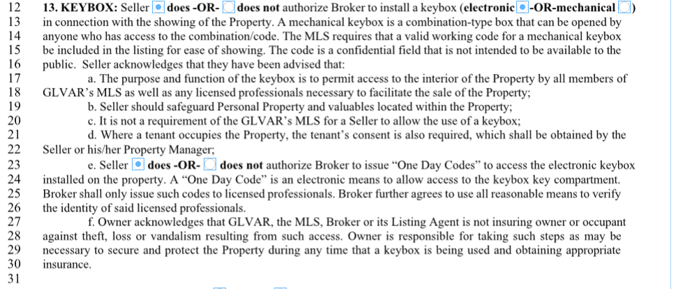 Listing Agreement - Access Line 23