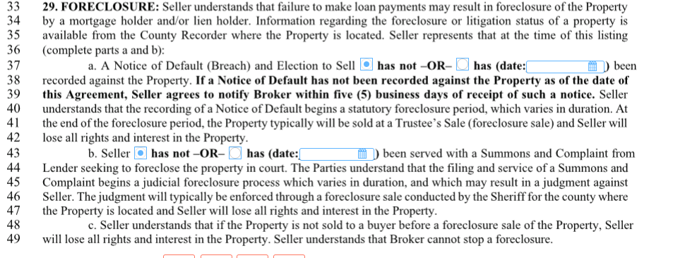 Listing Agreement - FIRPTA