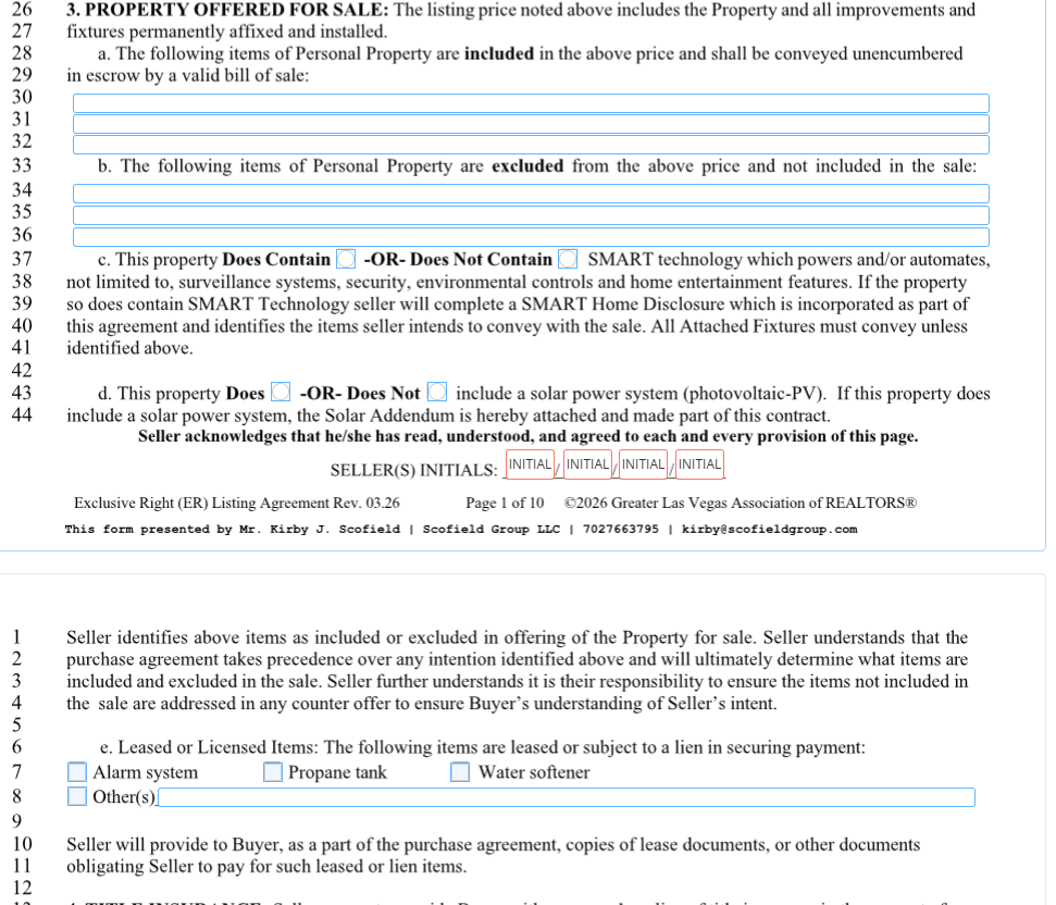 Listing Agreement - Smart Devices Line 43