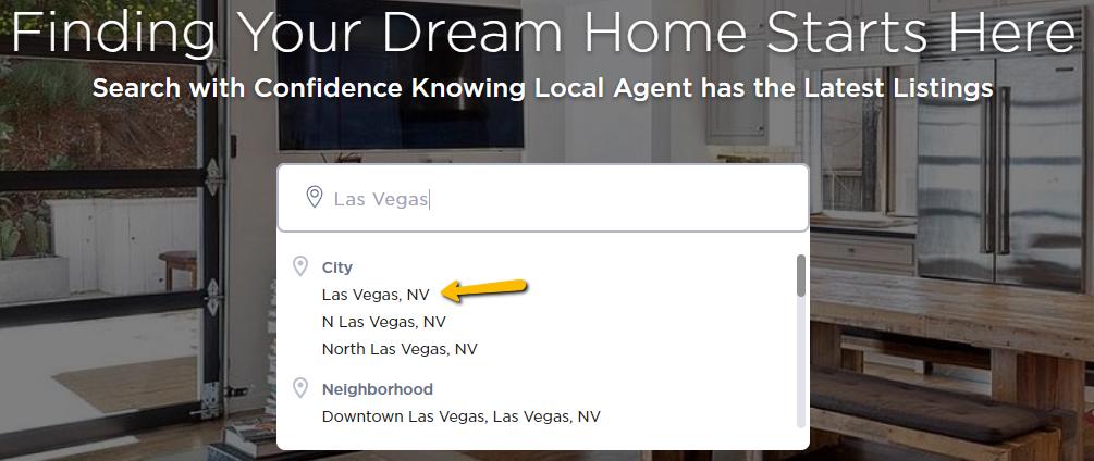 Branded search site landing page