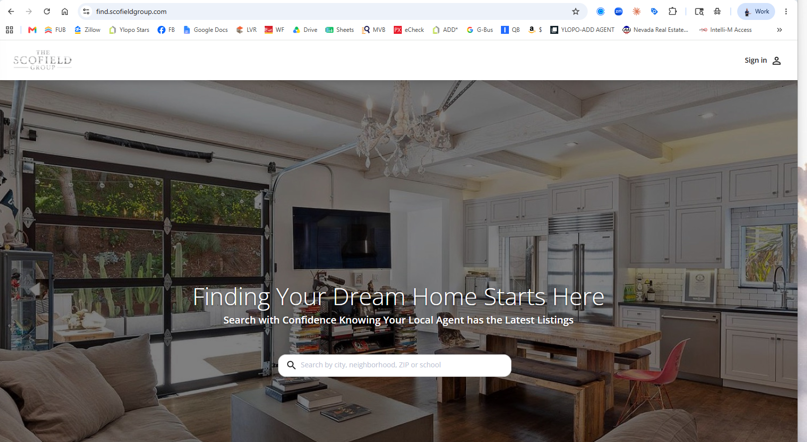 URL after clicking View Homes for Sale