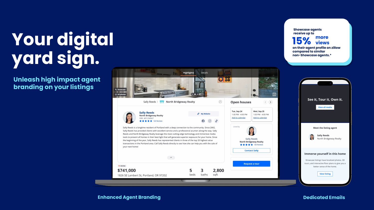Showcase 15% more agent profile views + enhanced branding