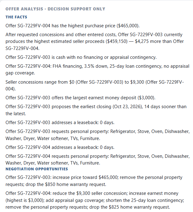 SG Hub Offer Analysis: The Facts and Negotiation Opportunities